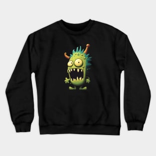 Green Cute Little Monster Crewneck Sweatshirt